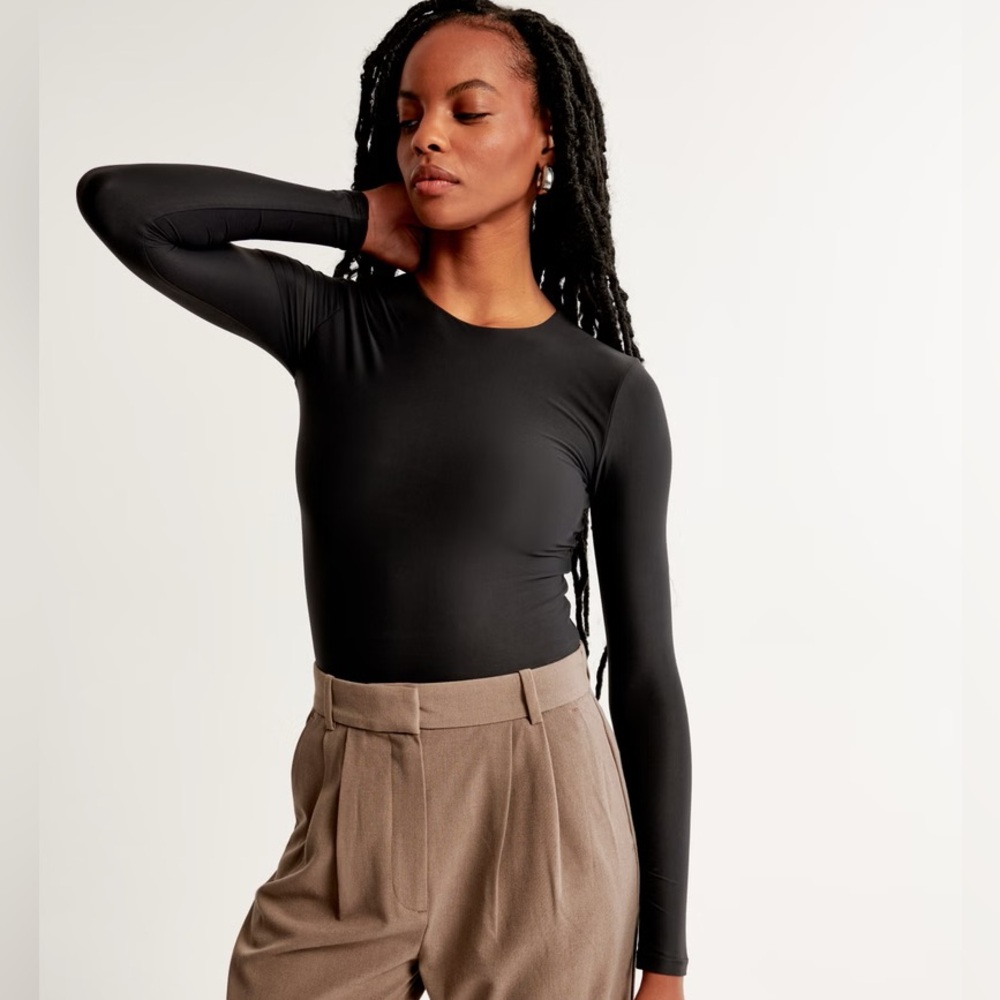 Abercrombie black long sleeve bodysuit- crewneck